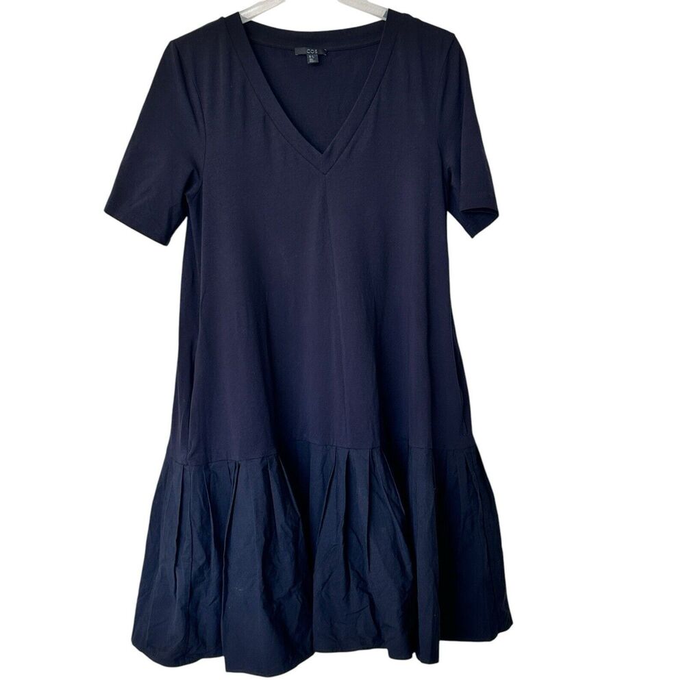 COS Dress S Relaxed Fit Flared Hem Black oversized